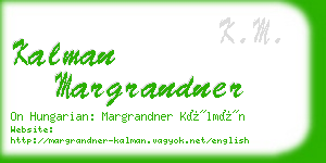 kalman margrandner business card